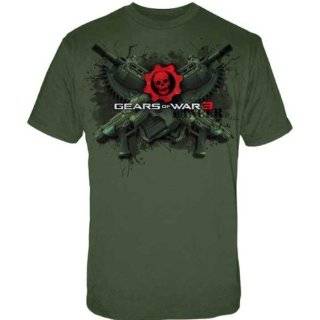 Gears of War 3 Crossed Lancers Military Green T shirt