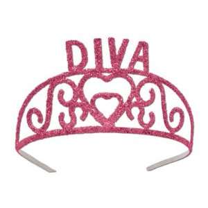  Pink Glittered Diva Tiara