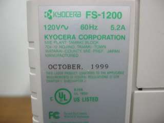 Kyocera Ecosys FS 1200 Laser Printer  