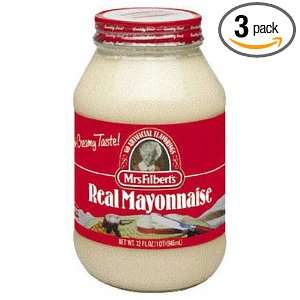 Mrs Filber Mayonnaise, 32 Ounce Jars (Pack of 3)  Grocery 