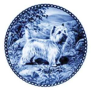  Cairn Terrier Danish Blue Porcelain Plate