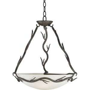  Kenroy Home 92124FG 3 Light Twigs Bowl Pendant, Frosted 