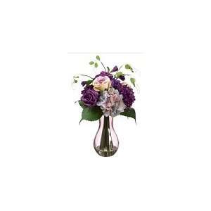  16 Rose/Hydrangea in Glass Vase
