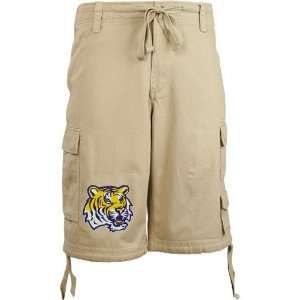   LSU Tigers Khaki Pocket Logo Cargo Shorts