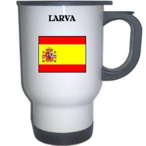  Spain (Espana)   LARVA White Stainless Steel Mug 
