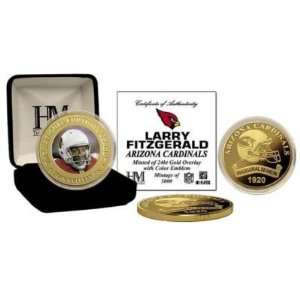 Larry Fitzgerald Color and Gold Coin