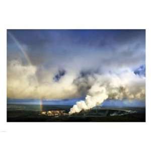   Eruption of Halema`uma`u Vent at Kilauea  24 x 18  Poster Print Home