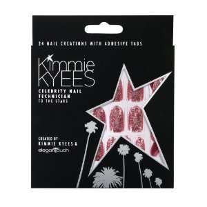 Elegant Touch Kimmie Kyees False Acrylic Press On Fake Nails   Pink 