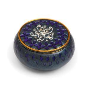 Lacquer, Metal, Beads, Mirror Teal Box Praise for Paisley Box [Teal 