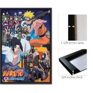    Framed Naruto Characters Poster Sasuke Konoha 24979
