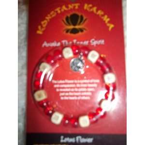  Konstant Karma Lotus Flower Stretch Bracelet Arts, Crafts 
