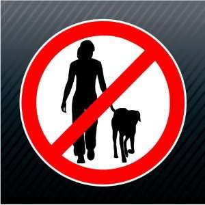  Warning Dog Walking Not Allowed No Dogs Sign Sticker 