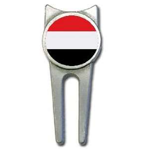 Yemen flag golf divot tool