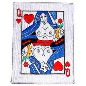 Queen of Hearts Card Patch 6 x 4 1/2 Patio, Lawn 