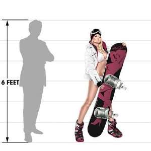  Snowboarder Pin Up Girl Wall Skin (Life Size)