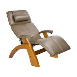  Manual Zero Gravity Recliner with Maple Base, Cashew Bonded Leath