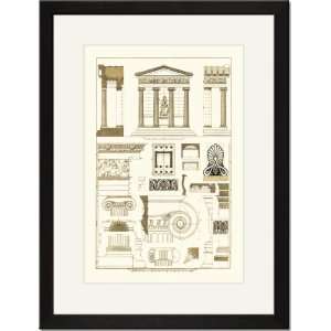  Black Framed/Matted Print 17x23, Temple of Nike Apteros at 