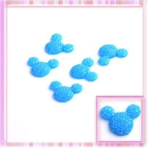 Blue Lovely babysbreath Mouse Design Nail Art Sticker Decoration 5Pcs 