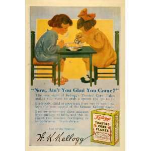   Cereal Breakfast Girls Tea Party   Original Print Ad