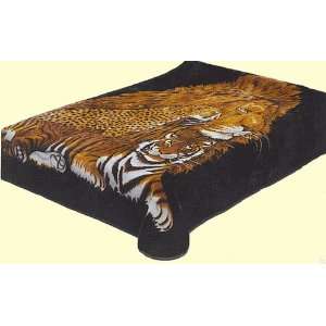  King Solaron Lion, Tiger, Cheetah Mink Blanket