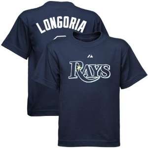   Bay Rays #3 Evan Longoria Preschool Navy Blue Player T shirt Sports
