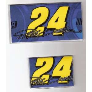Checkbook Cover Debit Set Made with Jeff Gordon #24 Blue NASCAR Fabric
