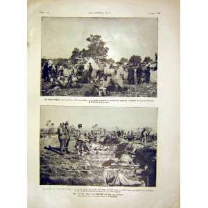 Troops Tent Camp War Soldier French Print 1915 