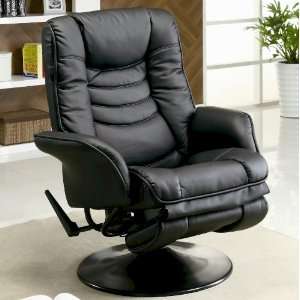 Modern Style Swivel Easy Reclining Chair With Padded Seat And Back In 