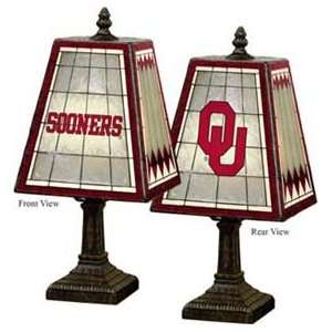  Oklahoma Sooners Hand painted Glass Lamp