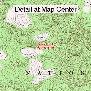   Topographic Quadrangle Map   Barley Creek, Nevada (Folded/Waterproof