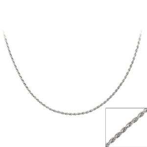   Mondevio Sterling Silver 18 inchTwisted Rope Chain Necklace Jewelry
