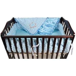   Stay n Place My Shining Star 3 Piece Safety Crib Set   Blue Baby