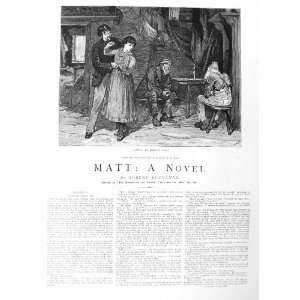  1885 ILLUSTRATION STORY MATT ROMANCE FISHERMEN FINE ART 