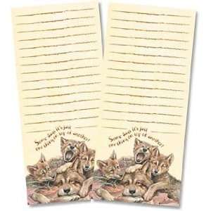  Wolves Magnetic List Pad / To Do List   Package of 2