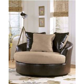 Stone Oversized Swivel Accent Chair