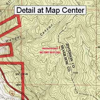   Topographic Quadrangle Map   Homestake, Montana (Folded/Waterproof
