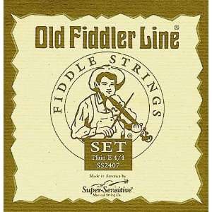   Old Fiddler Violin Strings ]E, Thick, Wound 4/4 Size Musical