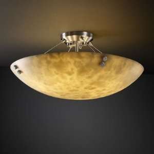  Clouds Finials Six Light Semi Flush Mount with Resin Shade 