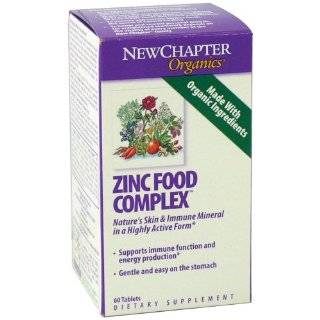 New Chapter Organics Zinc Food Complex Tablets, 60 Count