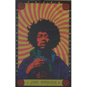    Jimi Hendrix 22x34 Original 60s Blacklight Poster 