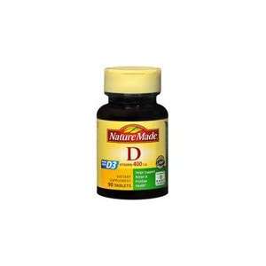  Nature Made Vitamin D 400 IU, 90 Tablets (Pack of 3 