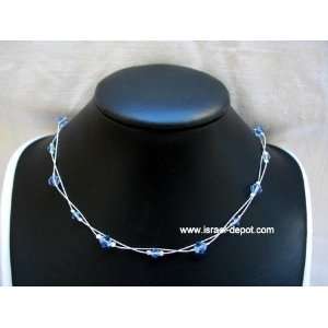   Aquamarine Sterling Silver 925 Chain Necklace 