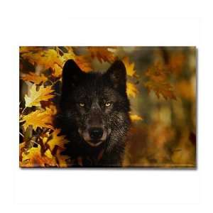  Black Wolf Wolf Rectangle Magnet by  Kitchen 