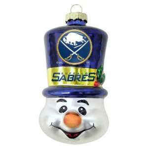  NHL Blown Glass Top Hat Snowman Ornament Sports 