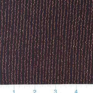  45 Wide Slinky Sparkle Stripes Black & Copper Fabric By 