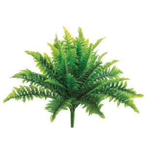  16 Real Touch Boston Fern Bush x36 Two Tone Green (Pack of 