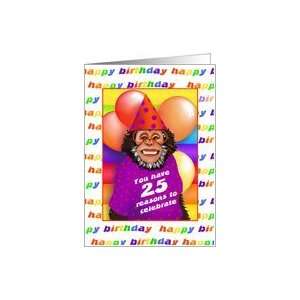 25 Years Old Birthday Cards Humorous Monkey Card Toys 