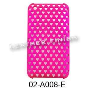 Apple iPhone 3G/3GS Cut Through Heart Design, Honey Hot Pink Hard Case 