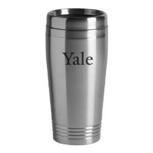 Yale University   16 ounce Travel Mug Tumbler   Silver  
