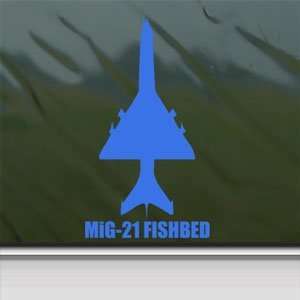  MiG 21 FISHBED Blue Decal Military Soldier Window Blue 